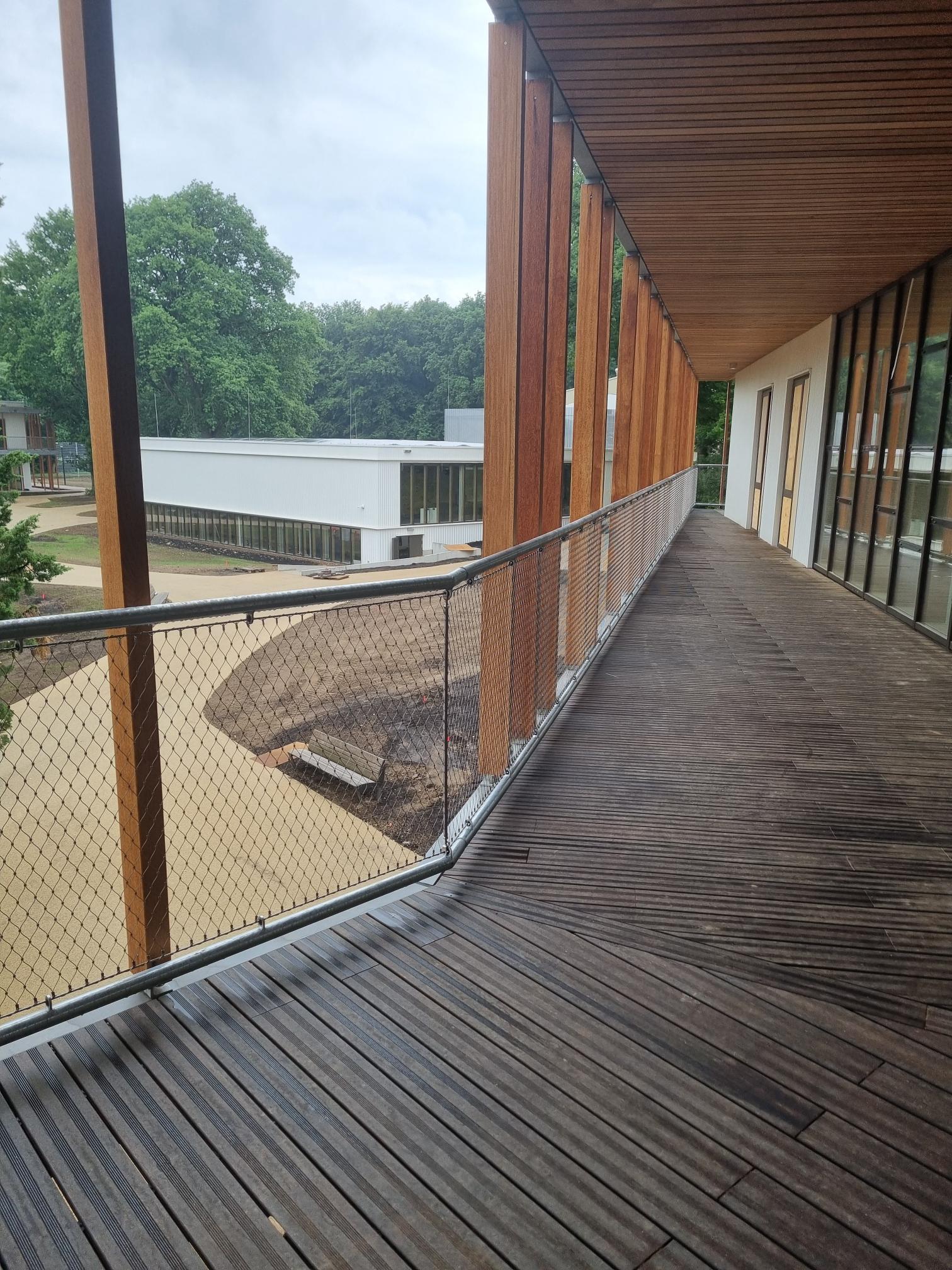 RArchitectonisch geïntegreerde roestvrijstalen staalkabelnetten