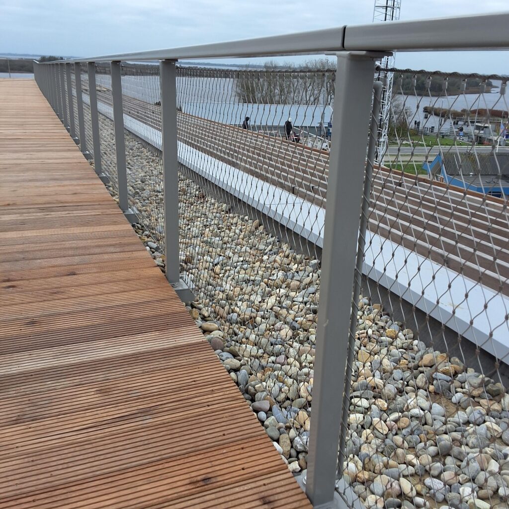 WEC Lauwersoog Staalkabelnet balustrade transparant