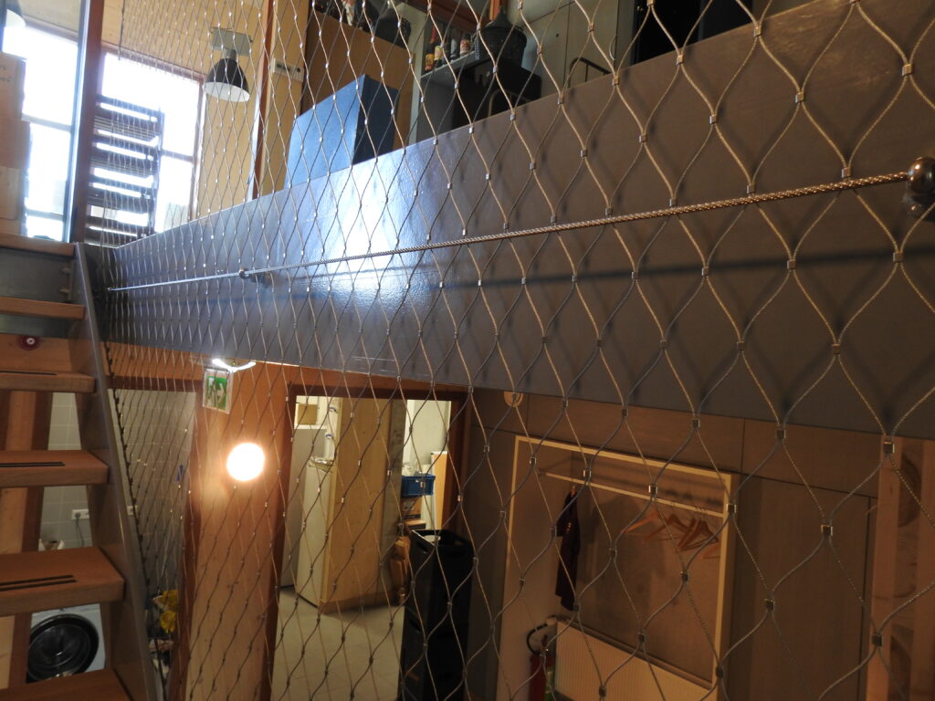 RVS staalkabelnet schalmgatbeveiliging